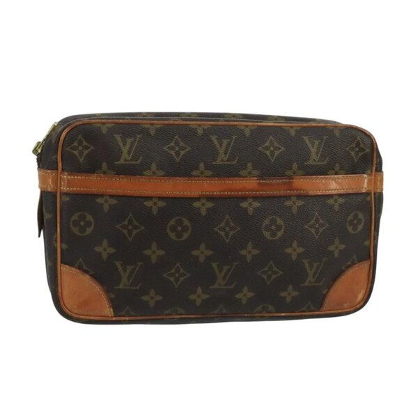 LOUIS VUITTON Monogram Compiegne 28 Clutch Bag M51845 LV Auth 102493 - Picture 1 of 16